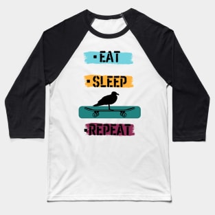 Eat Sleep SKATE Repeat Baseball T-Shirt